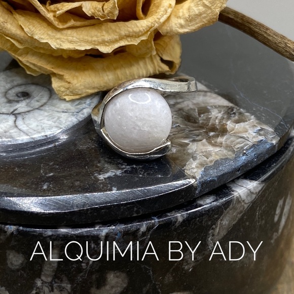 Alquimia pure white moonstone silver gem ring - Picture 2 of 6